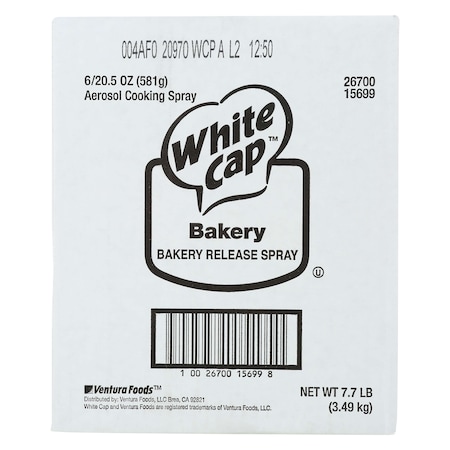 WHITE CAP Baking Pan Coating 20.5 oz., PK6 20970WCP